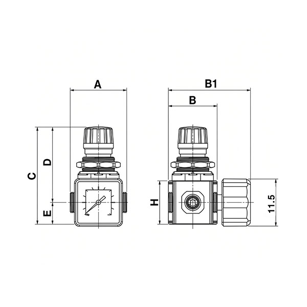 ANI ART. E/15/2 1/4"F Regolatore di Pressione Modulare - ANI - Immagine 2